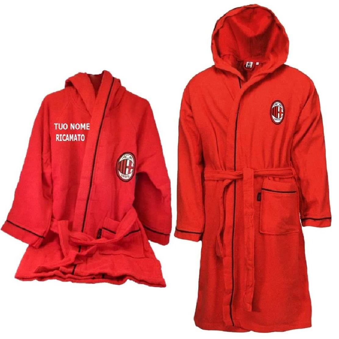 Accappatoio MILAN Salvaspazio Personalizzabile – Prodotto Ufficiale ACMILAN   – Mod. PS 02959-BS