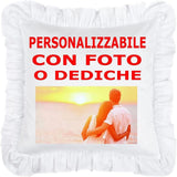Cuscino Lusso con Volant Personalizzabile – 48×48 cm – Cod. 40460 PRS