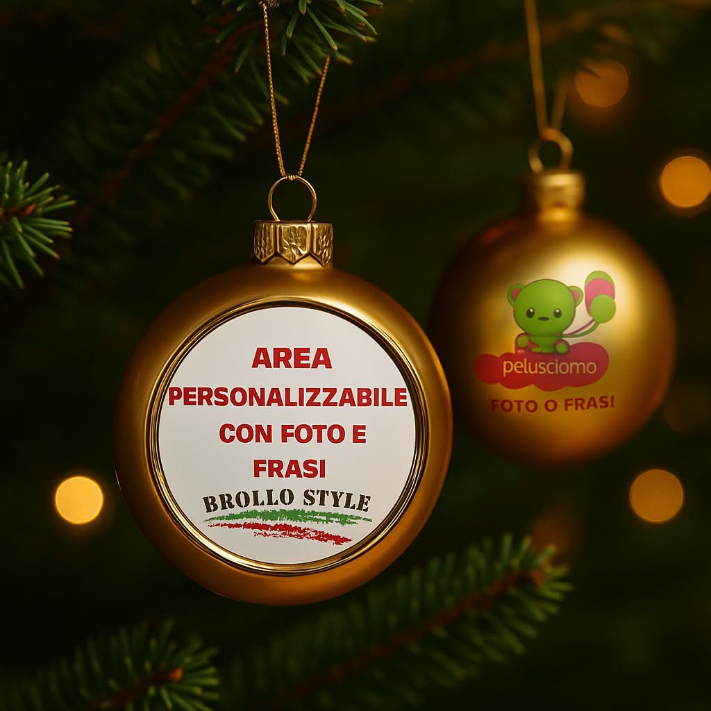 Palla di Natale Personalizzabile Addobbi Natalizi Gadget Personalizzato PS 10784