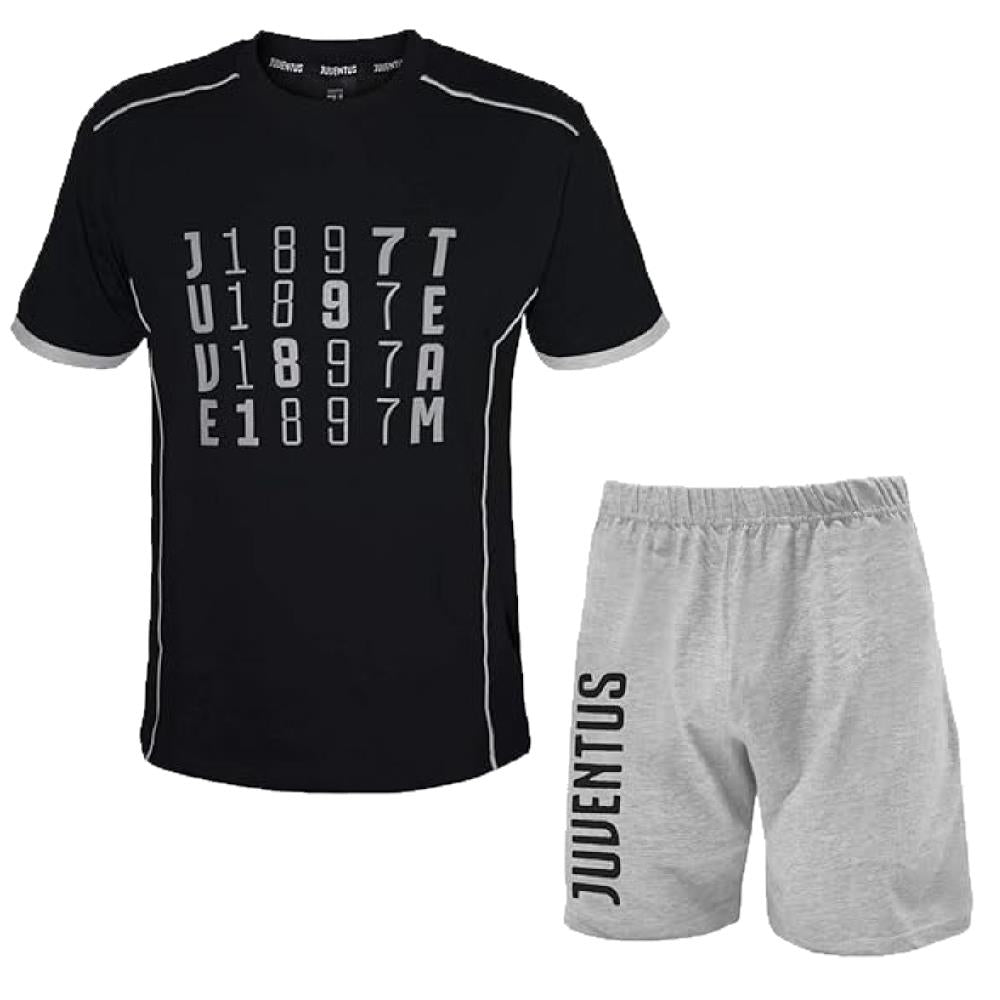 Pigiama Juventus T-Shirt + Pantaloncini – Personalizzabile con Nome e Numero – PS 30060
