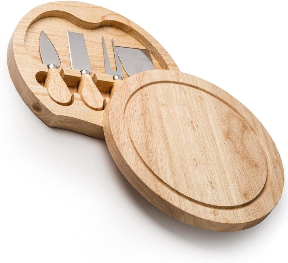 Set da Formaggio con 4 Utensili in Acciaio Inox e Manico in Legno PS 00564 PRS