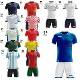 Completo Calcio Mundial – Italia, Germania, Francia, Spagna, Argentina – Maglia, Pantaloncino Personalizzabile PS 00024