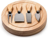 Set da Formaggio con 4 Utensili in Acciaio Inox e Manico in Legno PS 00564 PRS