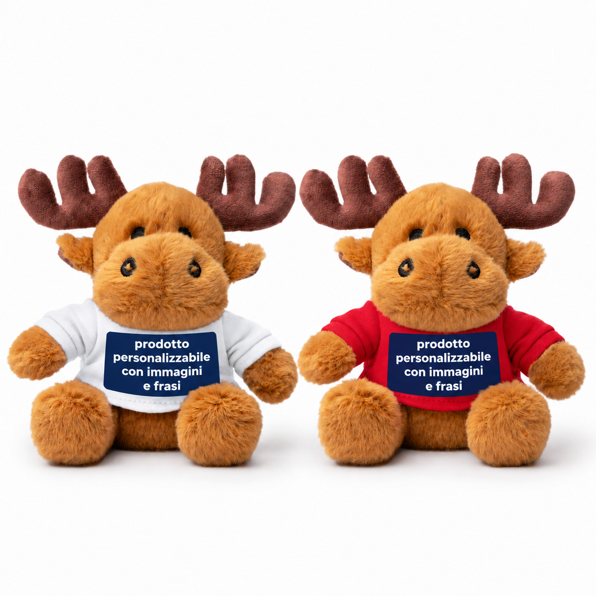 Peluche Alce Yulen con T-shirt Personalizzabile 15 cm – PS 33789