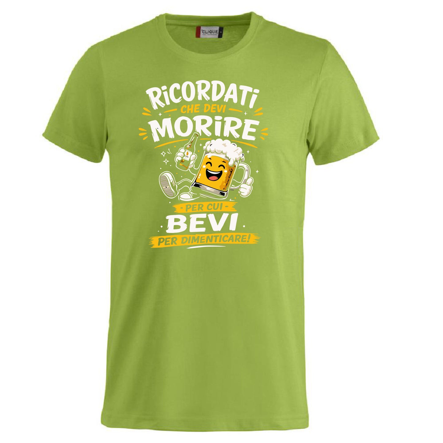 T-Shirt Simpatica Ricordati Che Devi Morire ..Per cui Bevi Per Dimenticare ! – Personalizzabile con Nome – PS 27431-A-153