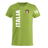 T-Shirt Italia In Cotone Personalizzabile con Nome e Numero PS 27431-A126