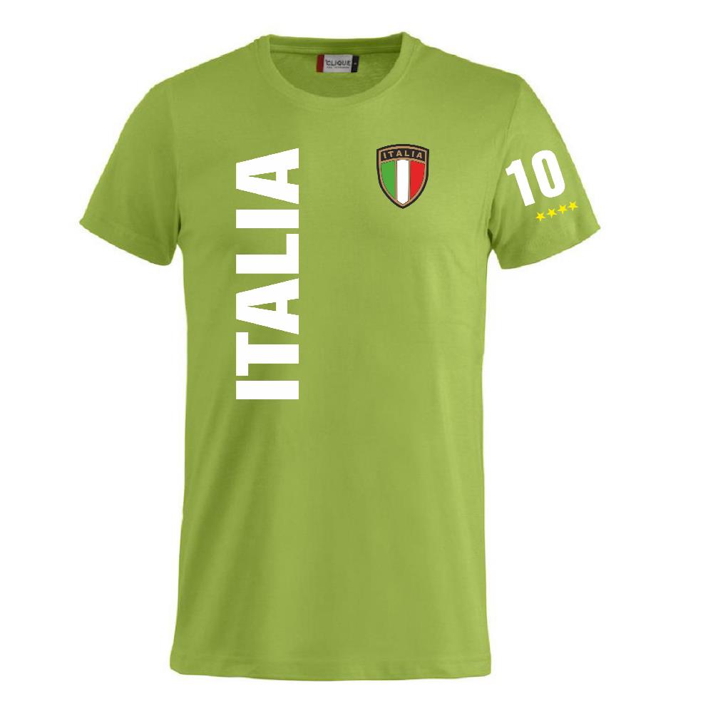 T-Shirt Italia In Cotone Personalizzabile con Nome e Numero PS 27431-A126