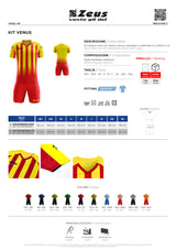 Completo Calcio Personalizzabile Kit Zeus Venus – Maglia, Pantaloncino – Nome e Numero PS 22210
