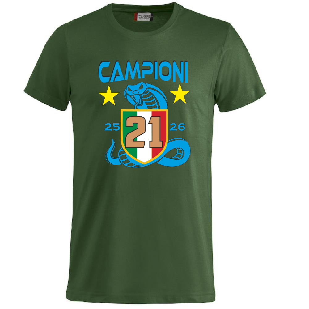 T-Shirt Inter Campione d’Italia 2025/2026 –  21 Scudetti Biscione  – PS 27431-INT-08