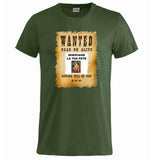 T-Shirt “Wanted Dead or Alive” Personalizzata con la Tua Foto – Mod. PS 27431-A061 - PRS