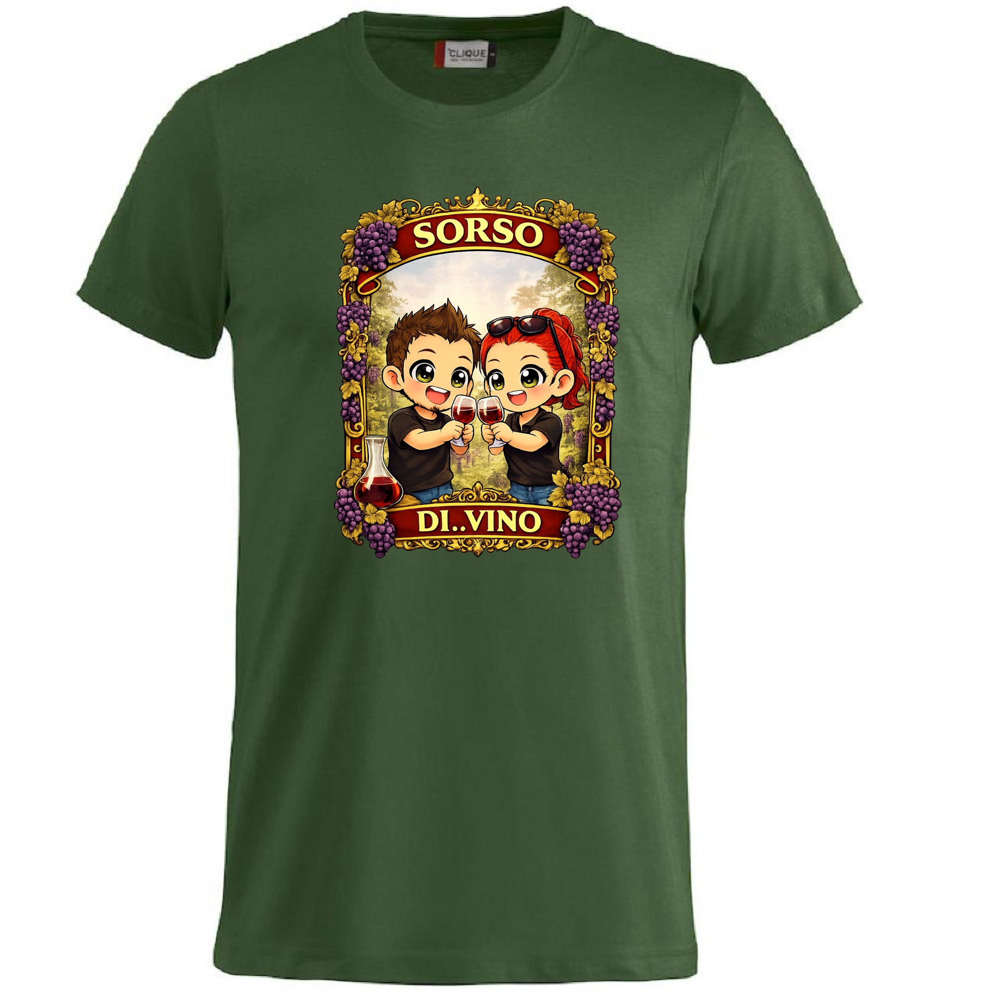 T-Shirt Divertente “Sorso di Vino” Personalizzabile con Nome – Idea Regalo per Amanti del Vino – PS 27431-A-142 PRS