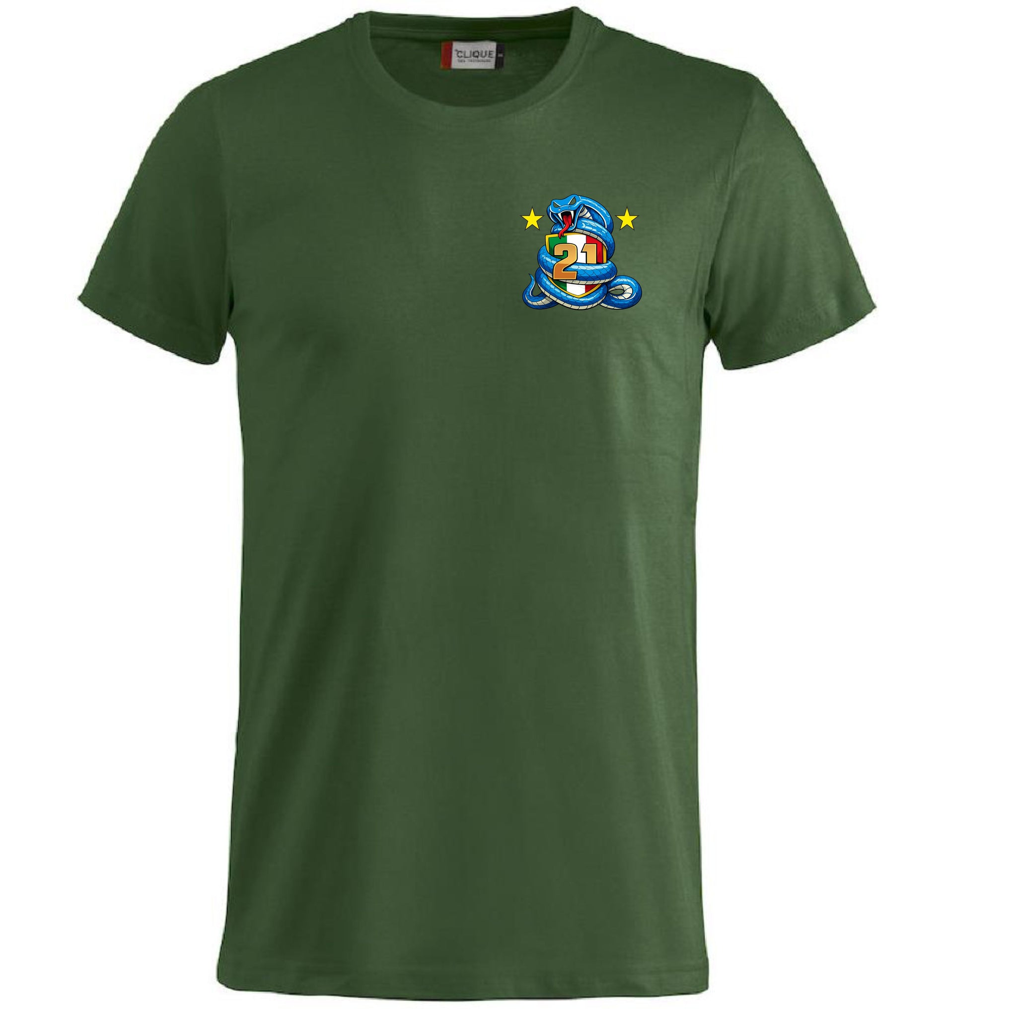 T-Shirt Neroazzurri Campioni d’Italia 2025/2026 –  21 Scudetti 100% Cotone  – PS 27431-INT-09
