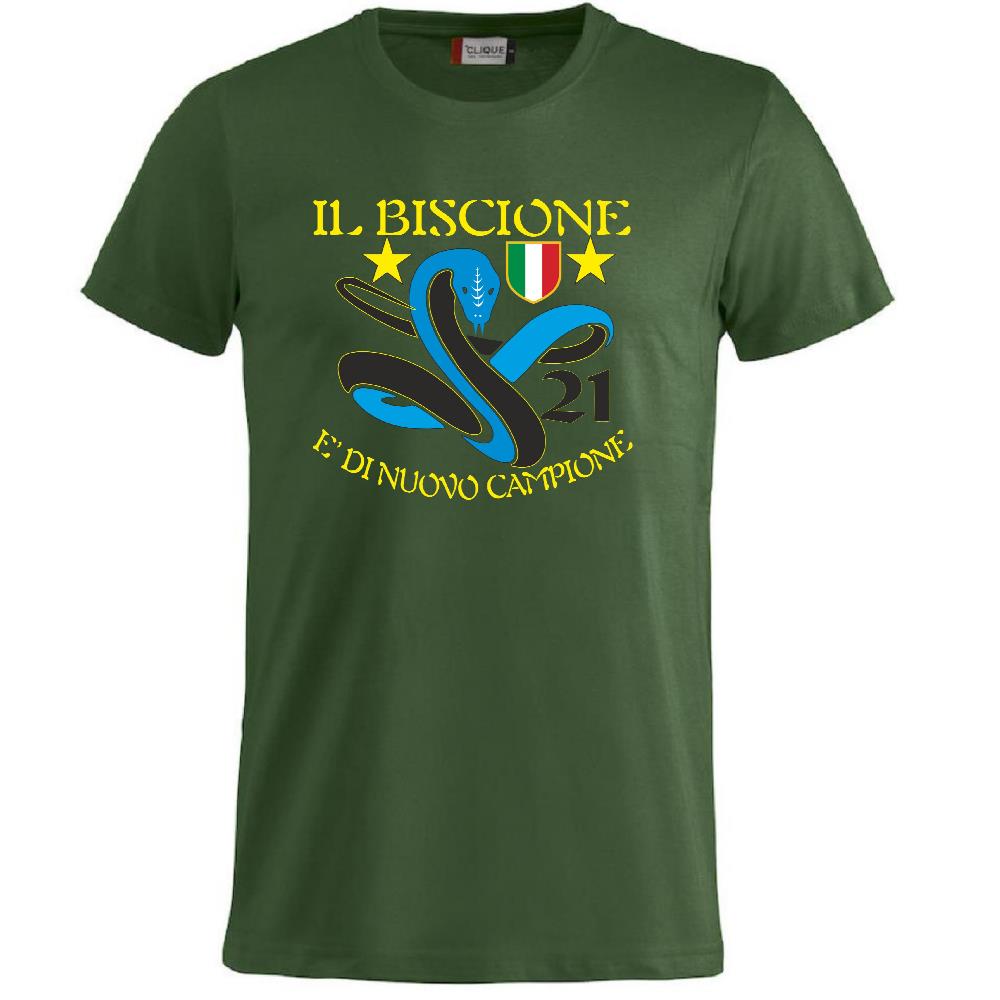 T-Shirt Calcio Inter Biscione Campioni d’Italia 25/26 – 21 Scudetti – PS 27431-INT-02
