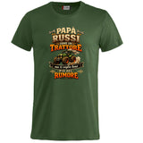 T-Shirt Papa' Russi Come Un Trattore Ma Ti Voglio Bene Piu' Del Rumore – Maglietta Personalizzabile PS 27431-A-145
