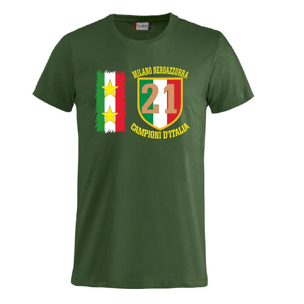 T-Shirt Calcio Inter Campioni d’Italia Serie A – 21 Scudetti Seconda Stella – PS 27431-A068