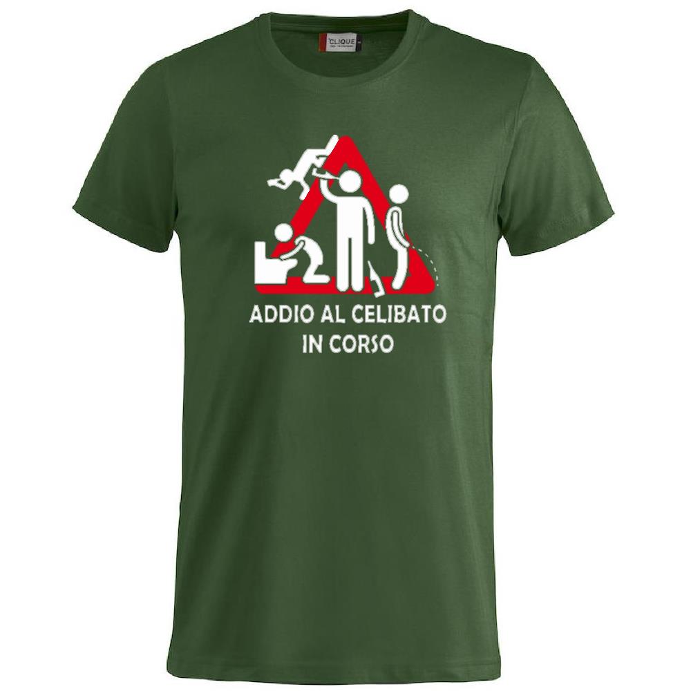 T-Shirt Addio al Celibato In Corso , Dietro  “Attenzione Ubriachi” – Maglietta Divertente con Doppia Stampa Fronte/Retro – PS 27431 - A071
