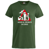 T-Shirt Addio al Celibato In Corso , Dietro  “Attenzione Ubriachi” – Maglietta Divertente con Doppia Stampa Fronte/Retro – PS 27431 - A071