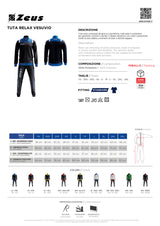 Tuta Zeus Vesuvio Relax – Giacca e Pantalone Sportivi Personalizzabile  – Cod. 31598-BS