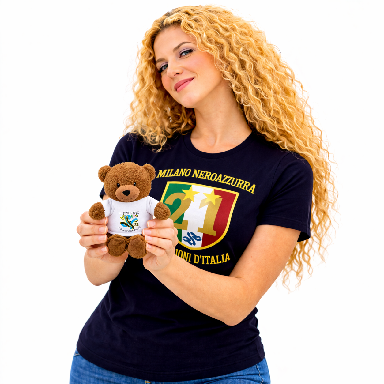 Peluche Orsetto Scudetto Inter - 21 Scudetti 25/26 - Personalizzabile con nome e numero PS 33790 - SCINT