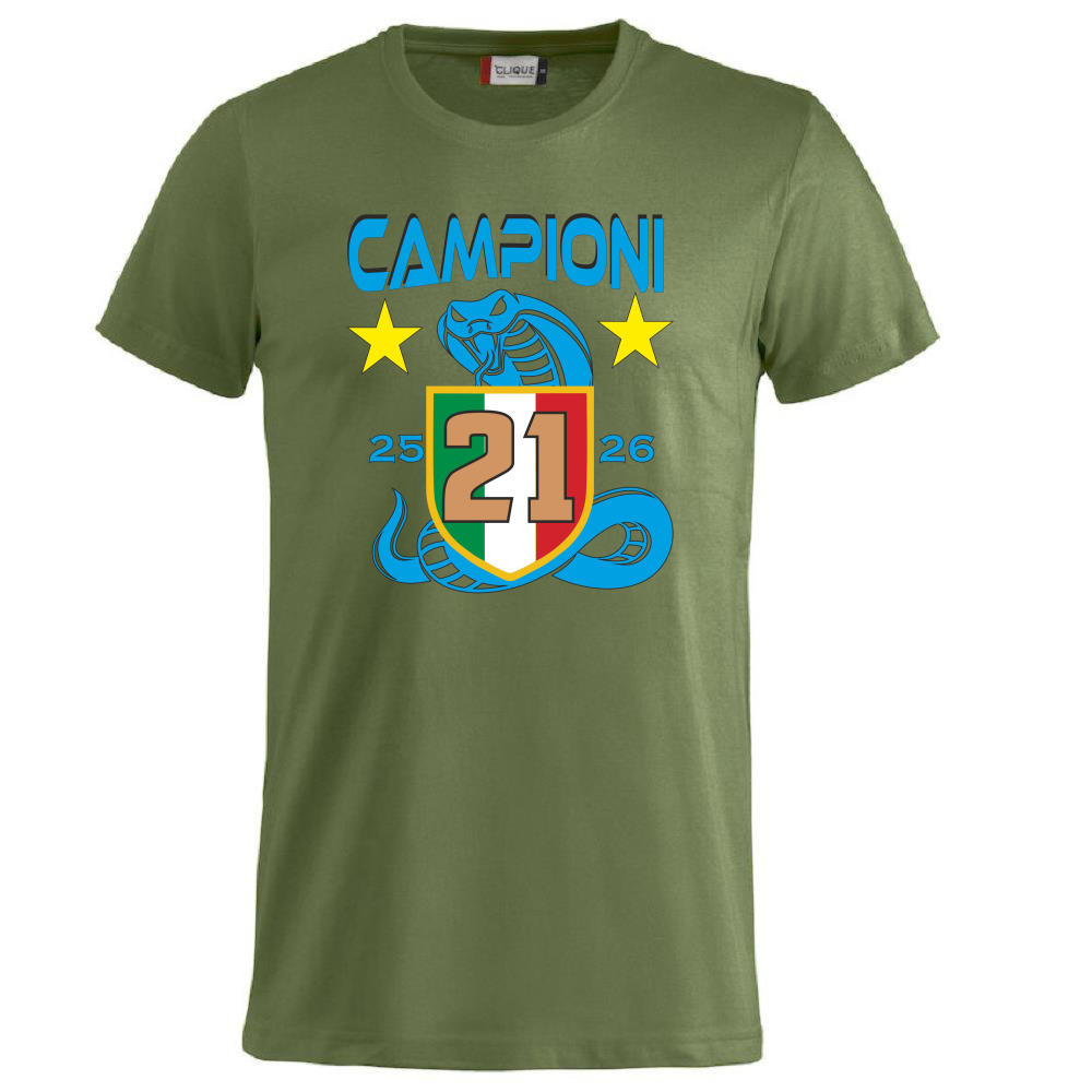 T-Shirt Inter Campione d’Italia 2025/2026 –  21 Scudetti Biscione  – PS 27431-INT-08