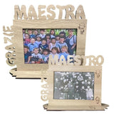 Cornice Portafoto “Grazie Maestra / Grazie Maestro” con Inserto Porta Foto – 100% Made in Italy – PS 00015 PRS
