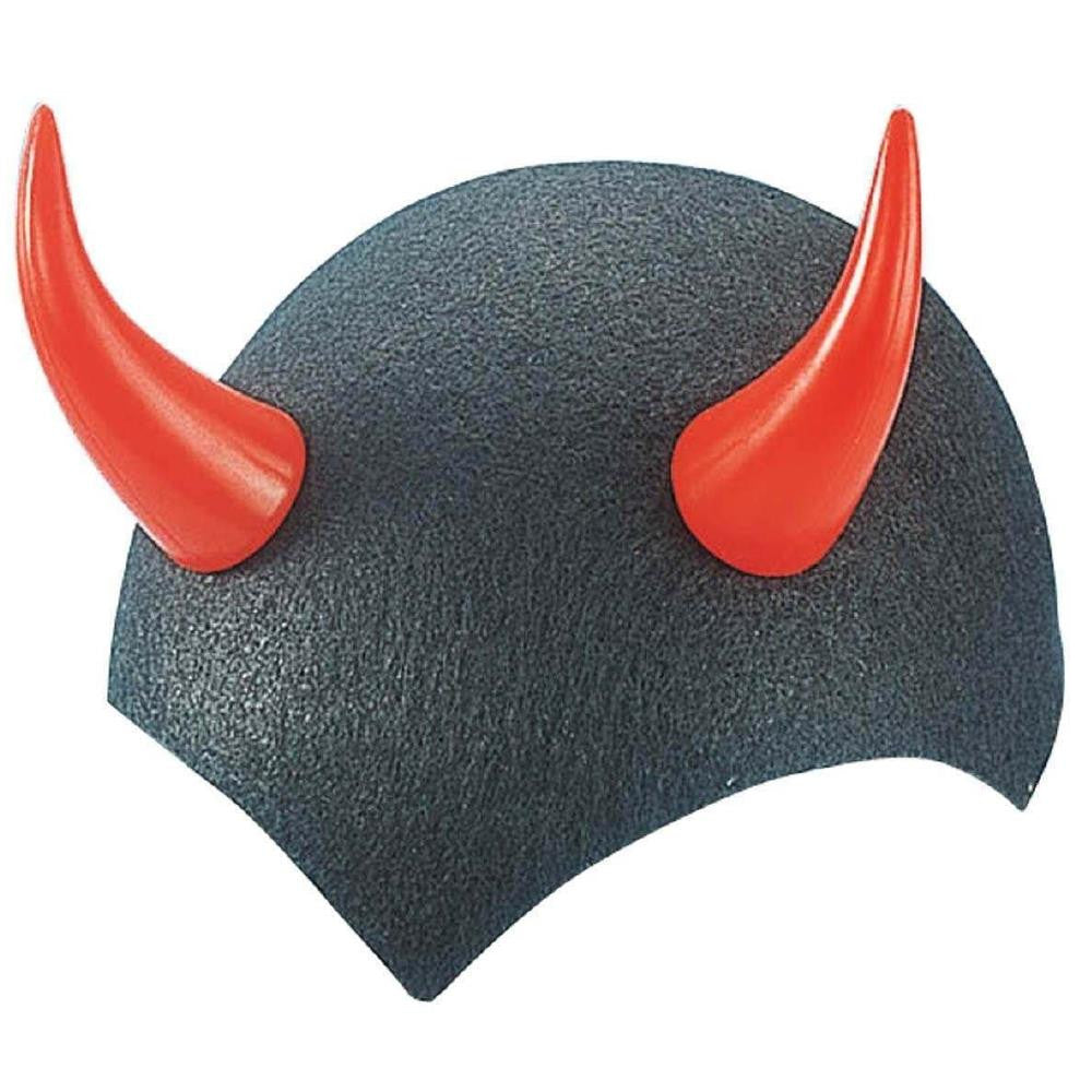 Calotta Diavolo in Feltro Rossa o Nera – Accessorio Halloween / Carnevale – PS 09049