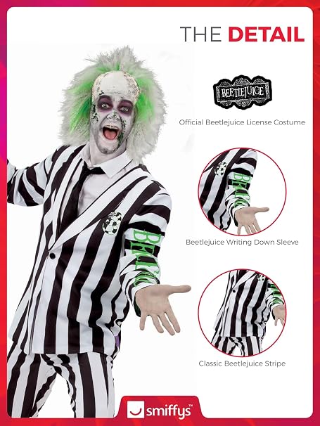 Costume Uomo Beetlejuice Travestimento Carnevale Halloween – PS 08951-BS