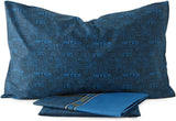 Completo Letto in Cotone Nero/Blu – Made in Italy – PS 02123