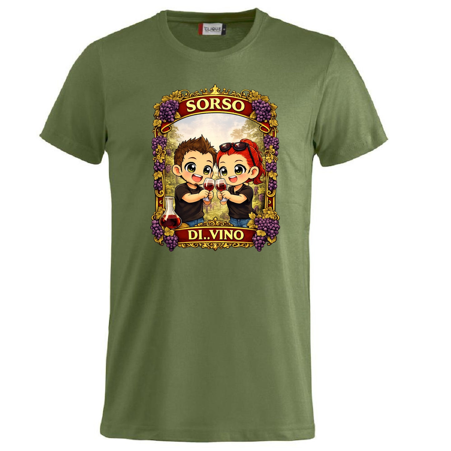 T-Shirt Divertente “Sorso di Vino” Personalizzabile con Nome – Idea Regalo per Amanti del Vino – PS 27431-A-142 PRS