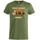 T-Shirt “Bradipo Energy Loading… Pause…” – Personalizzabile con Nome – PS 27431-A135
