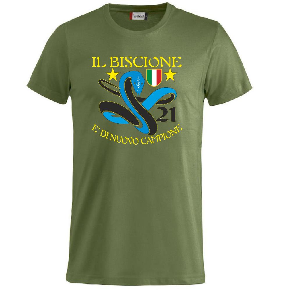 T-Shirt Calcio Inter Biscione Campioni d’Italia 25/26 – 21 Scudetti – PS 27431-INT-02