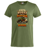 T-Shirt Papa' Russi Come Un Trattore Ma Ti Voglio Bene Piu' Del Rumore – Maglietta Personalizzabile PS 27431-A-145