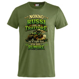 T-Shirt Nonno Russi Come Un Trattore Ma Ti Voglio Bene Piu' Del Rumore – Maglietta Personalizzabile PS 27431-A-146