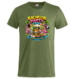 T-Shirt Addio al Celibato Bachelor Party Crew No Rules All Fun Personalizzabile con Nome PS 27431-A-40