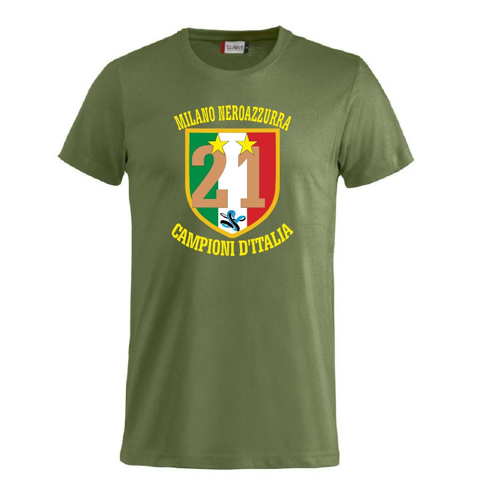 T-Shirt Scudetto Inter Campioni d’Italia 25/26 – Seconda Stella 21 Scudetti Scudetto Neroazzurro – PS 27431-A042