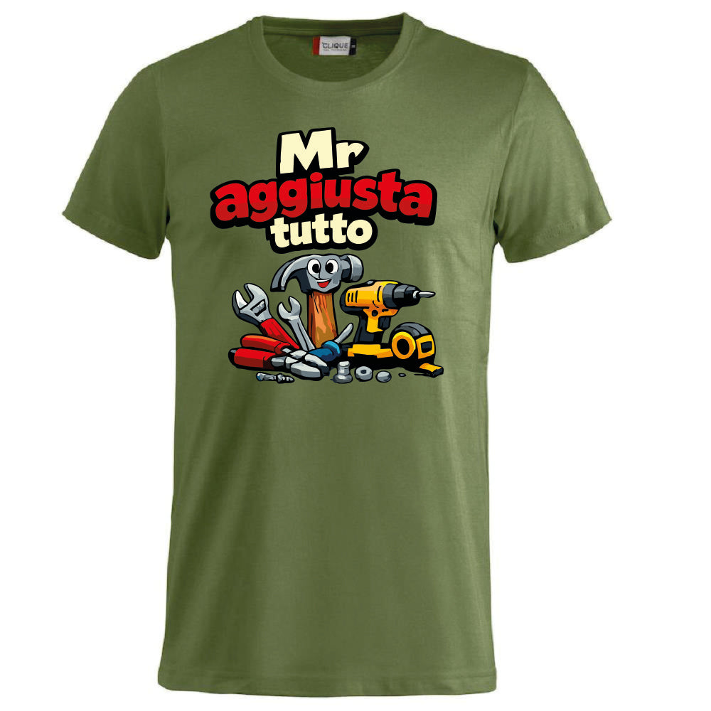 T-Shirt Personalizzabile Uomo “Mr Aggiusta Tutto” – Idea Regalo – PS 27431-A142