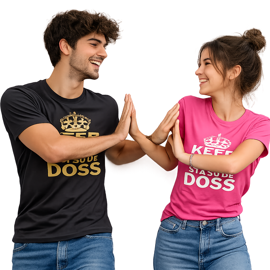 T-Shirt “Keep Calm Sta Su De Doss” Uomo e Bambino – Maglietta Simpatica con Stampa – PS 27431-A010