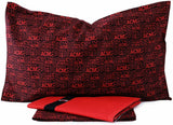 Completo Letto Milan in Cotone Rosso/Nero – Made in Italy – PS 02127