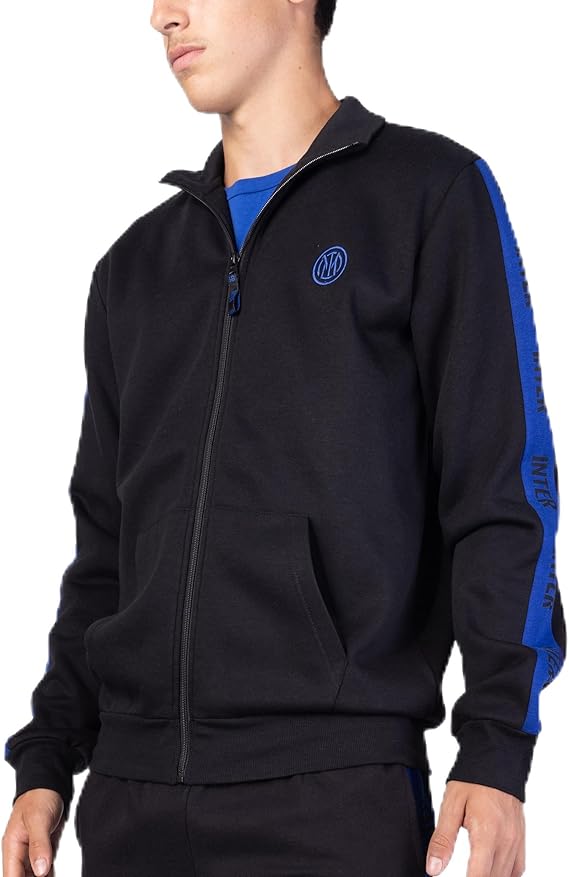 Felpa INTER Full Zip Garzata Uomo con Logo FC Internazionale – 46618-BS