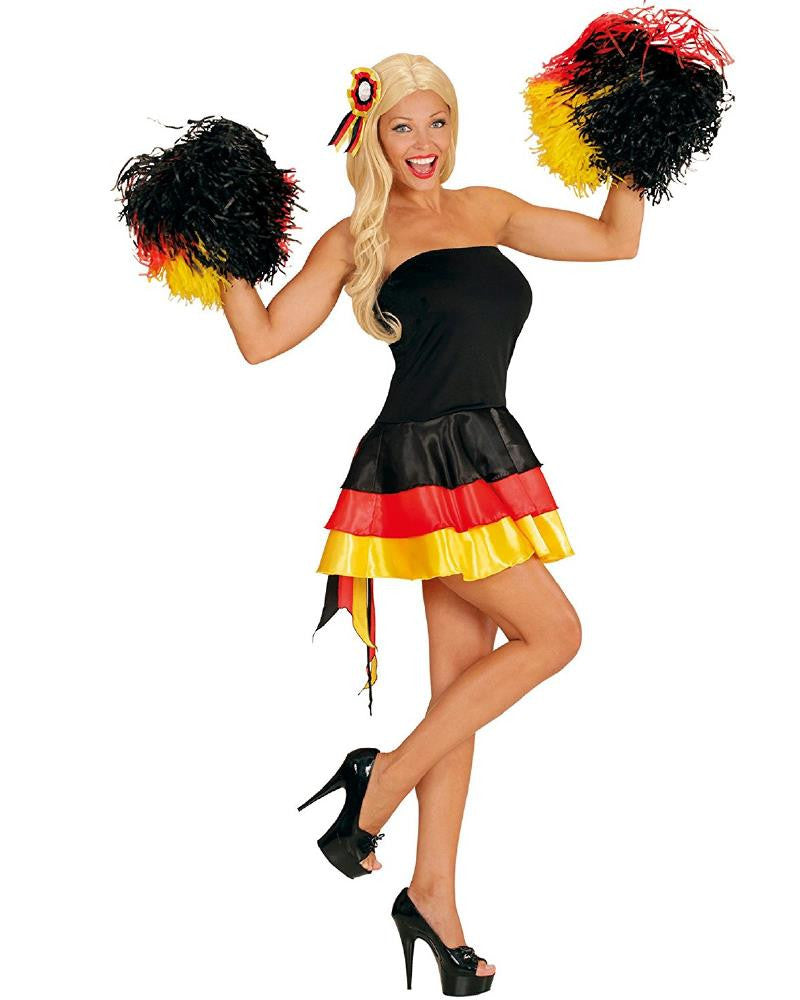 Costume di Carnevale Donna Vestito Miss Nazionali Calcio Germania– PS 10005