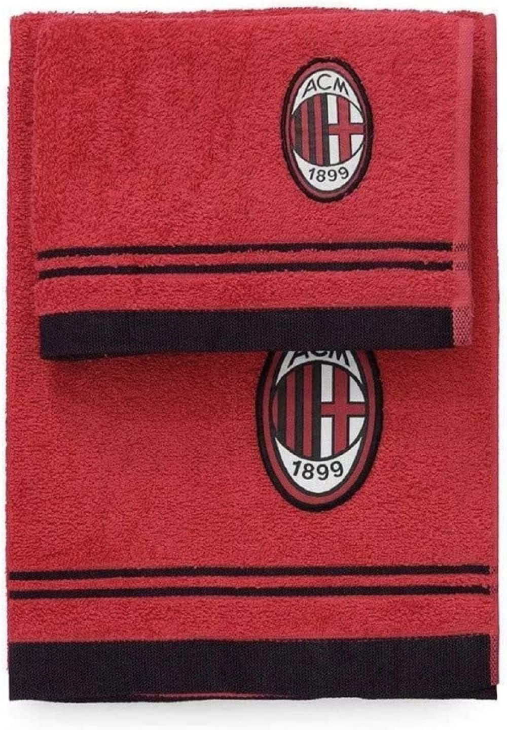 Set Bagno Milan Calcio 2 Asciugamani Grande E Piccolo PS 01716