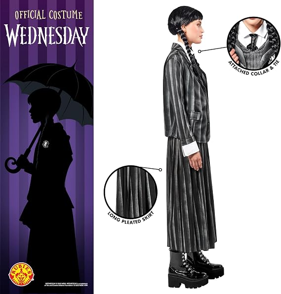 Travestimento Halloween Uniforme Scolastica Mercoledì Addams – PS 09428