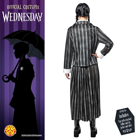 Travestimento Halloween Uniforme Scolastica Mercoledì Addams – PS 09428