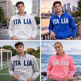 Felpa Italia Zip Intera Senza Cappuccio – New Style – PS 32613