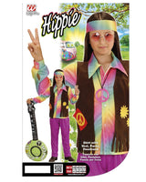 Costume di Carnevale Hippie Travestimento Anni 60 Figli dei Fiori – PS 26174