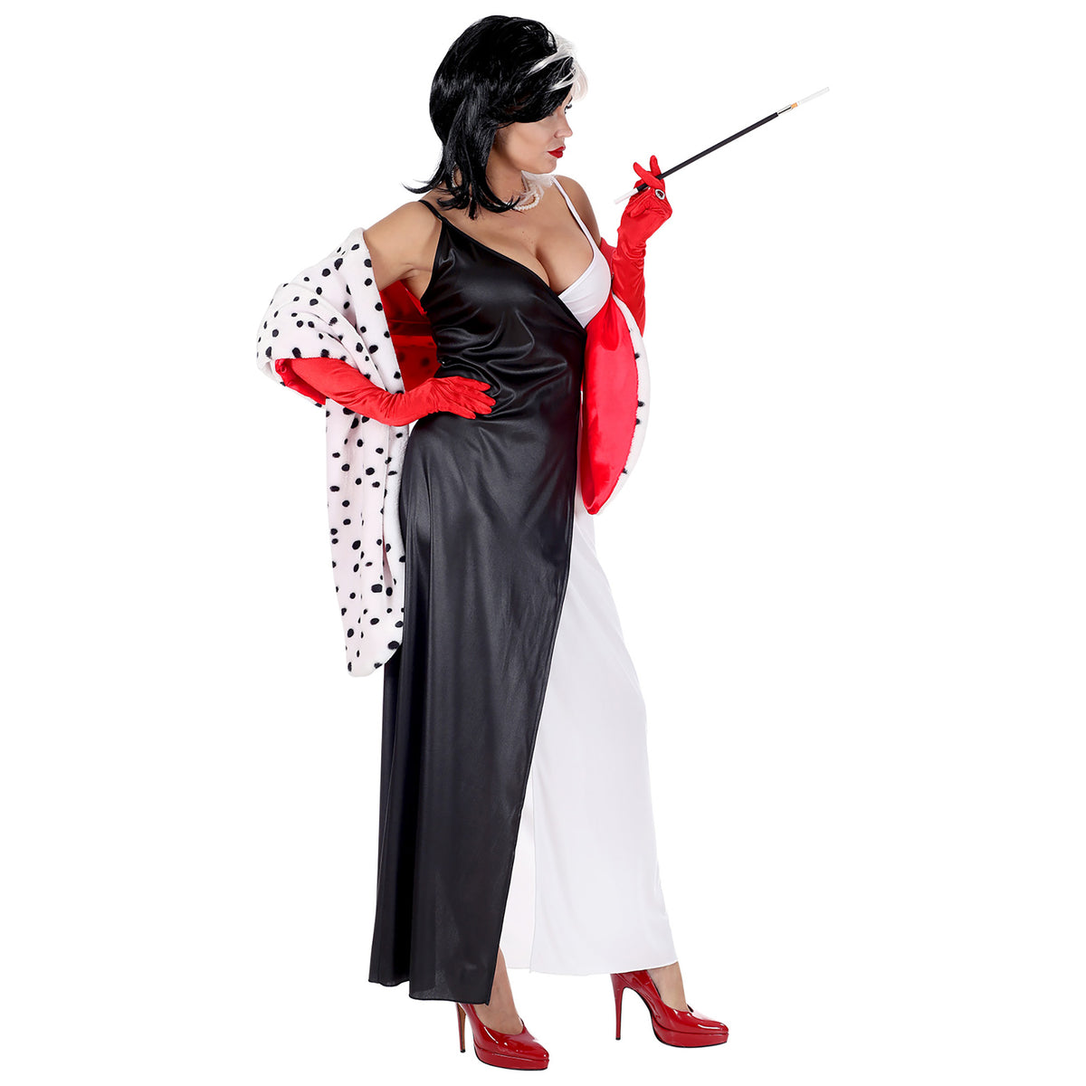 Costume Crudelia Demonia Travestimento Halloween Carnevale – PS 28621-BS