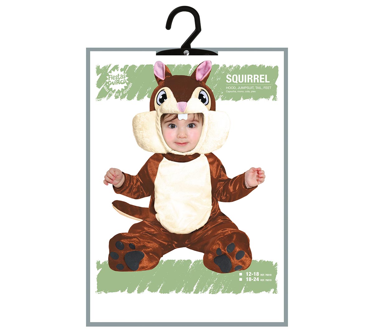 Costume di Carnevale Scoiattolo Marrone con Cappuccio – Travestimento Adulto –  PS 00631-BS