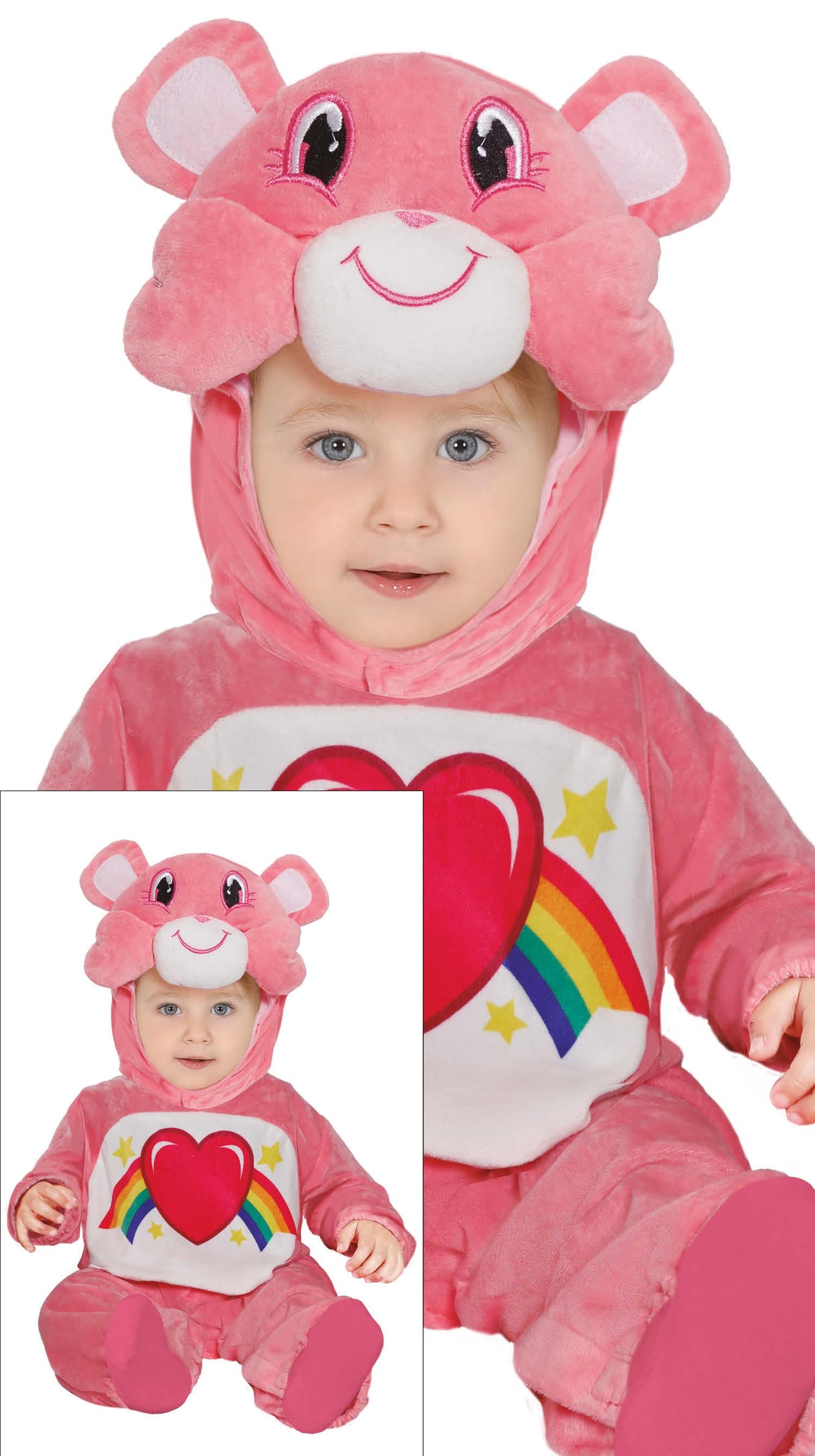 Costume di Carnevale Orso Arcobaleno con Cappuccio – Travestimento Bambino – Mod. PS 00633-BS