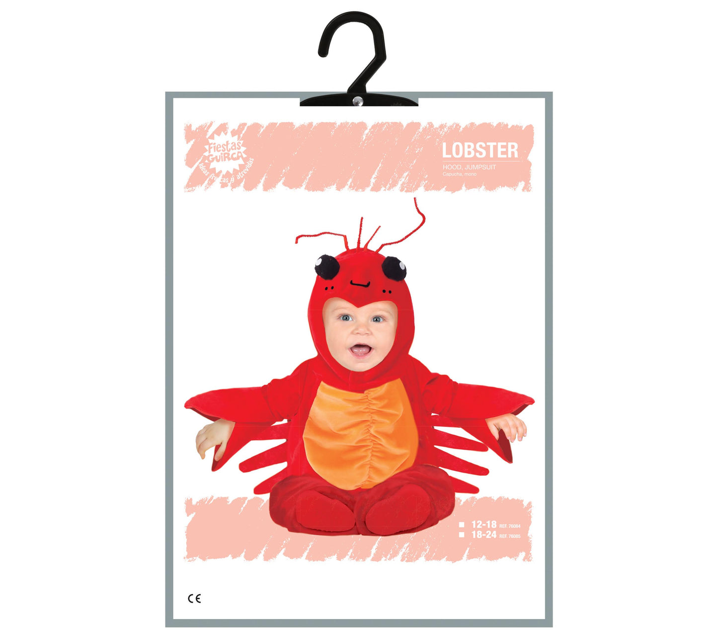 Costume di Carnevale Baby Aragosta con Cappuccio – PS 00636