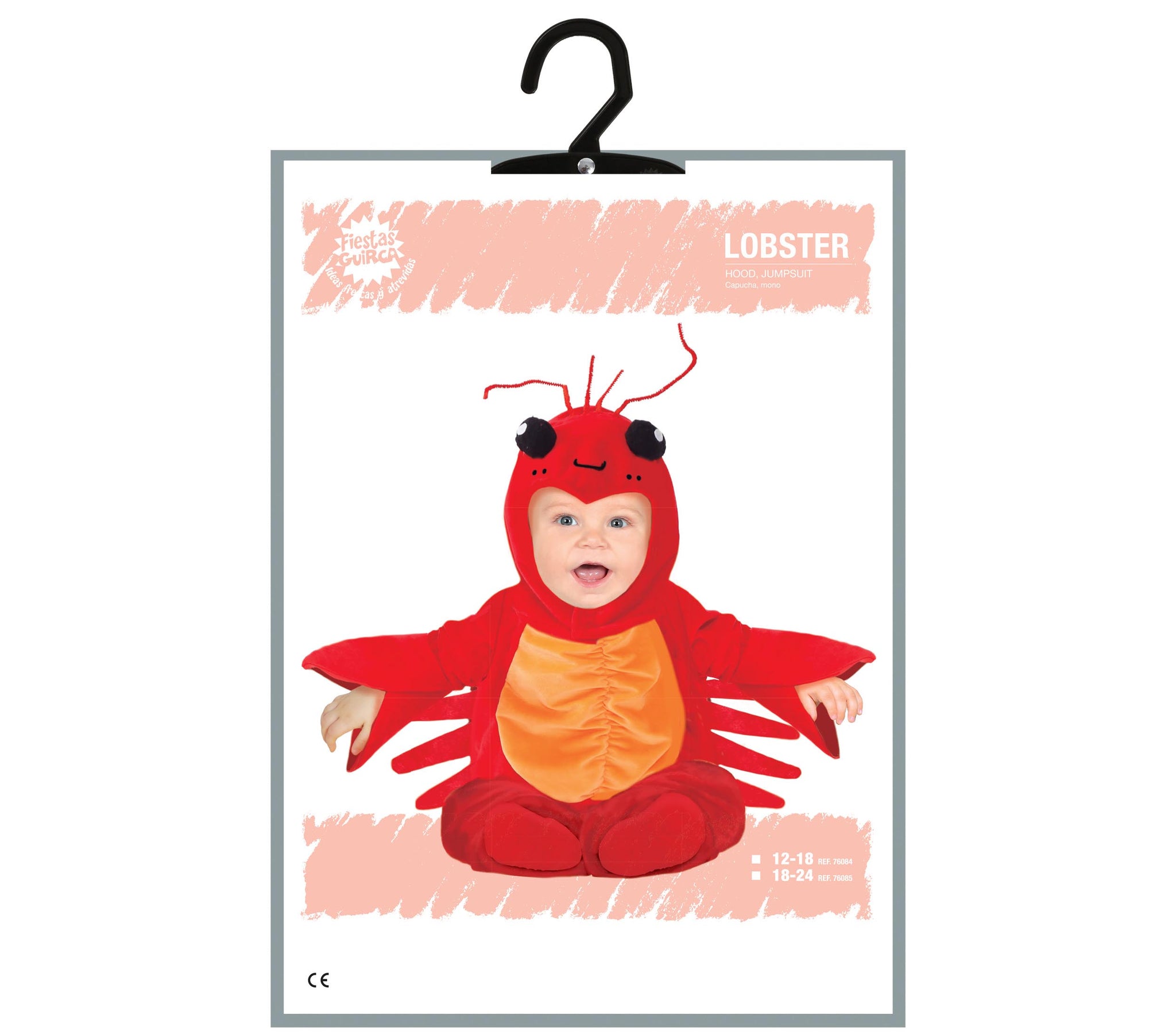 Costume di Carnevale Baby Aragosta con Cappuccio – PS 00636